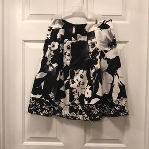 Black and White knee length skirt